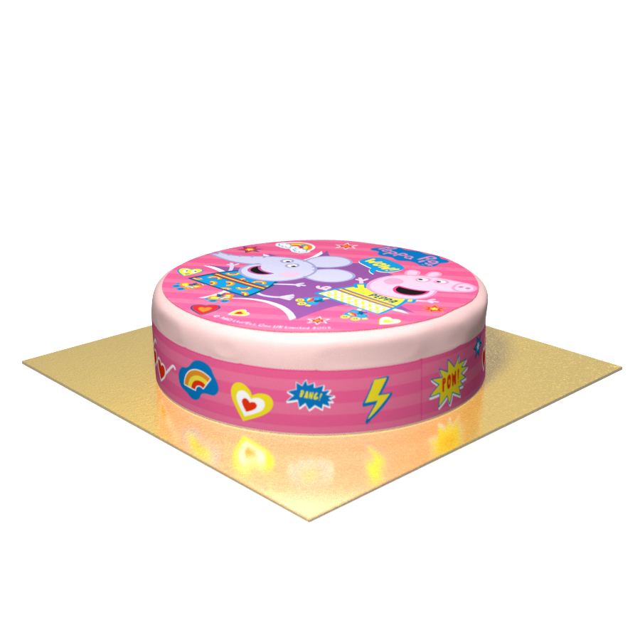 Gâteau d'anniversaire Peppa Pig, gâteau Peppa Pig en pâte à sucre - Super  Gâteaux