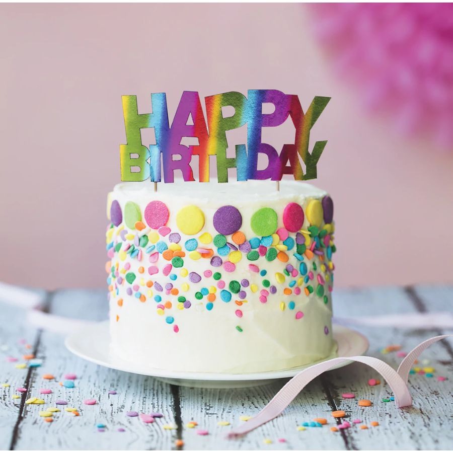 Happy Birthday Cake Topper,2 Sets Gâteau Décoration d'anniversaire