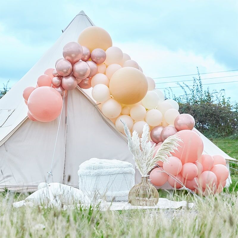 Kit Arche Luxe de 200 Ballons - Rose et Rose Gold pour l'anniversaire de  votre enfant - Annikids