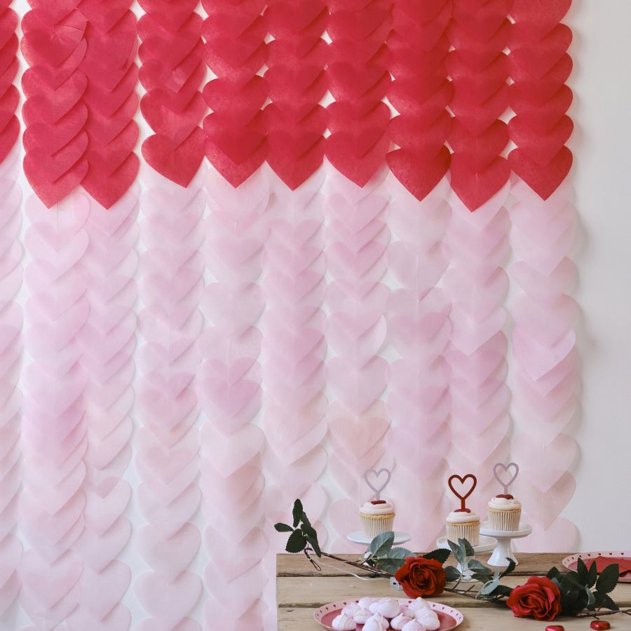 Confettis papier soie coeur rose