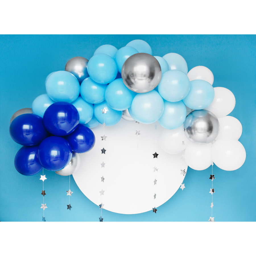 Kit Arche Luxe de 200 Ballons - Bleu Blanc et Or métallique pour  l'anniversaire de votre enfant - Annikids