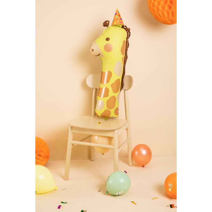 Ballon Géant Chiffre 2 Girafe en Aluminium - Les Bambetises