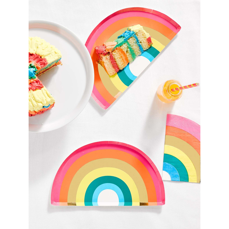 16 Petites Serviettes Boho Rainbow pour l'anniversaire de votre enfant -  Annikids
