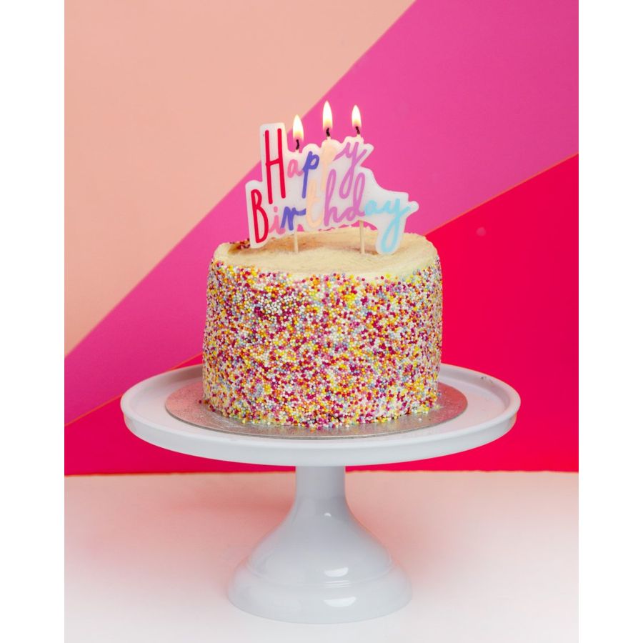 Bougie D'anniversaire chiffre 4 10cm Multicolore - Décoration de