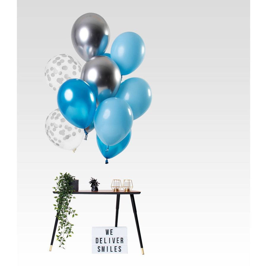 Bouquet de ballons Bleu Anniversaire
