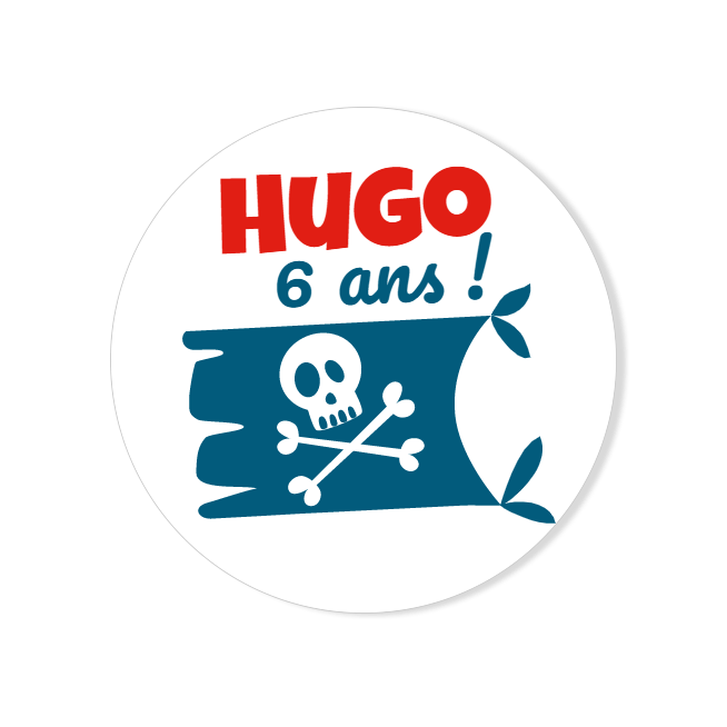 6 badges pour enfants  Anniversaire thème Pirate - Anniversaire
