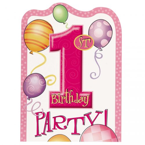 8 Invitations Anniversaire 1 An Fille Pour L Anniversaire De Votre Enfant Annikids