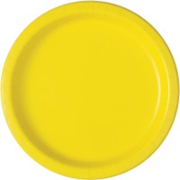 8 Assiettes Jaune