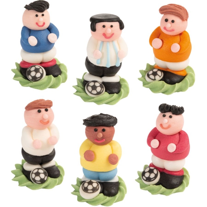 6 Figurines footballeurs en sucre 