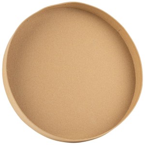 Plateau en Carton Kraft Rond - 30 cm - Alimentaire