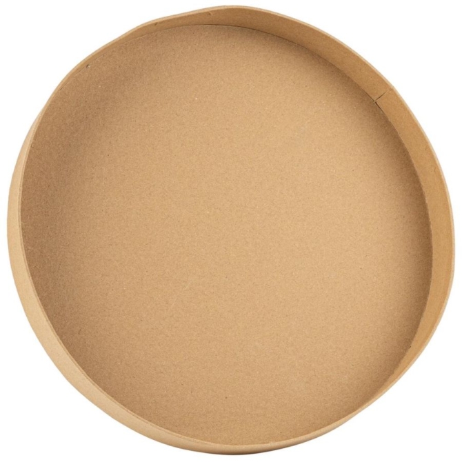 Plateau en Carton Kraft Rond - 30 cm - Alimentaire 