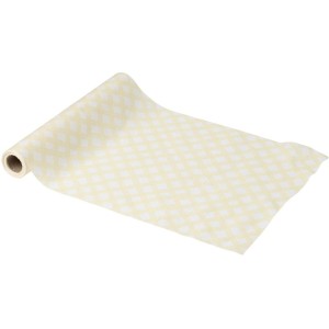 Chemin de Table Vichy Jaune et Blanc (Tissu)