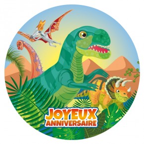 Disques Decors Sucre Et Azyme Dinosaures Pour L Anniversaire De Votre Enfant Gateaux Annikids