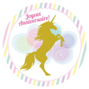 Disques Decors Sucre Et Azyme Cheval Licorne Pour L Anniversaire De Votre Enfant Gateaux Annikids