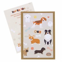 6 Invitations Chiens