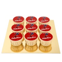 9 Cupcakes Ladybug personnalisables - Chocolat