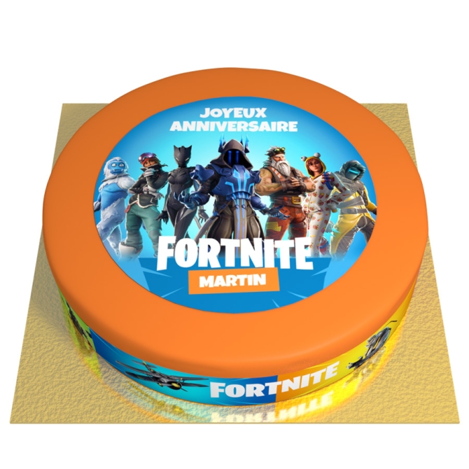 Gteau Fortnite Personnalisable -  26 cm 