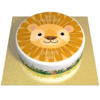 Gteau Lion personnalisable -  20 cm Chocolat