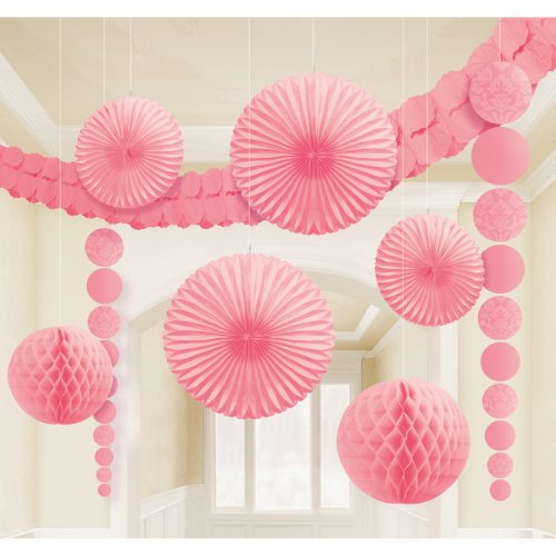 Set 8 Decoration Et Guirlande Rose Pale Pour L Anniversaire De Votre Enfant Annikids