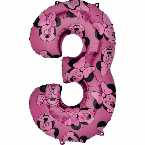 Ballon Geant Minnie Chiffre 3 Pour L Anniversaire De Votre Enfant Annikids