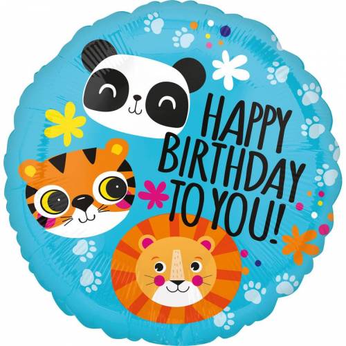 Ballon Gonfle A L Helium Joyeux Anniversaire Lion Tigre Panda Pour L Anniversaire De Votre Enfant Annikids