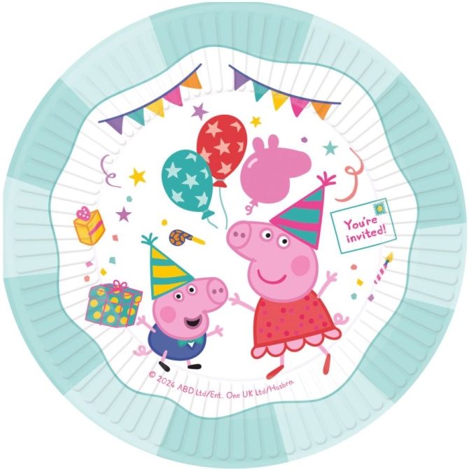 8 Assiettes Peppa Pig Party 