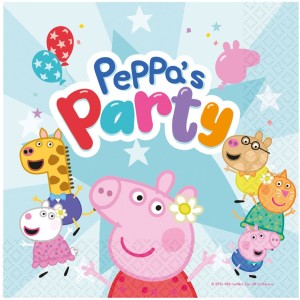 16 Serviettes Peppa Pig Party