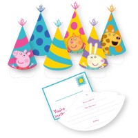 8 Invitations Peppa Pig Party