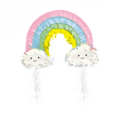 Pull Pinata Arc En Ciel Et Nuages 54 Cm Pour L Anniversaire De Votre Enfant Annikids