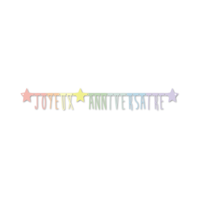 Guirlande Lettres Joyeux Anniversaire Multicolores 