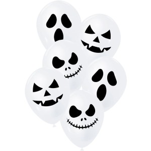 Ballon de baudruche confettis noirs pour decoration Halloween