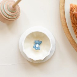 Fve Ourson Bleu - En Porcelaine. n3