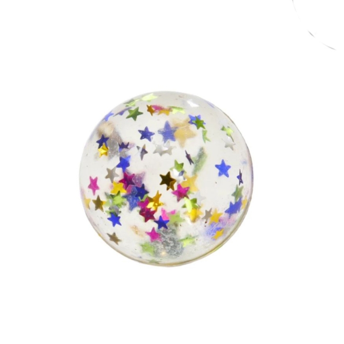 1 Mini Balle Super Rebondissante Etoiles - 3 cm 