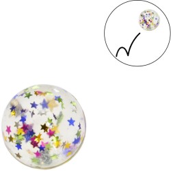 1 Mini Balle Super Rebondissante Etoiles - 3 cm. n1