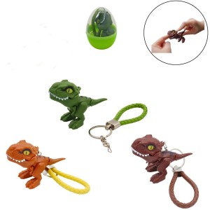 1 Oeuf Dino Mordeur + Porte-cl - 8 cm