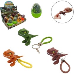 1 Oeuf Dino Mordeur  +  Porte-cl - 8 cm. n6