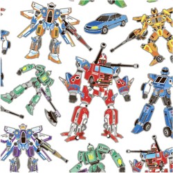 Planche de 21 Stickers Transformers. n1