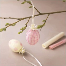 Mini Kit DIY Papier Crpon -Oeufs de Pques Jaune / Rose. n2