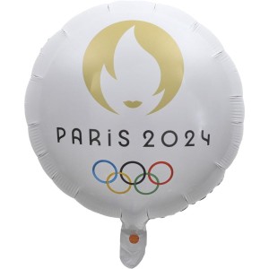 Ballon Aluminium Hlium JO Paris 2024  -  45 cm