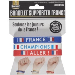 3 Bracelets Supporter France. n5