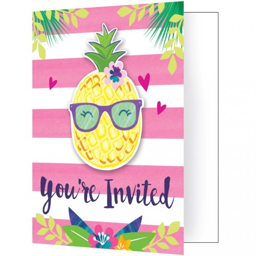 8 Invitations Ananas Party Pour L Anniversaire De Votre Enfant Annikids