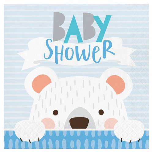 16 Serviettes Baby Shower Baby Ours Deco Baby Shower Annikids