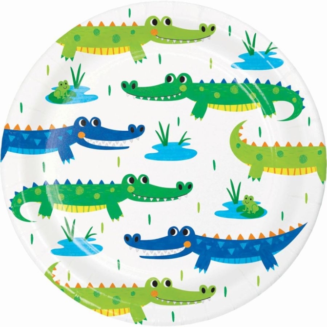 8 Petites Assiettes Croco Party 