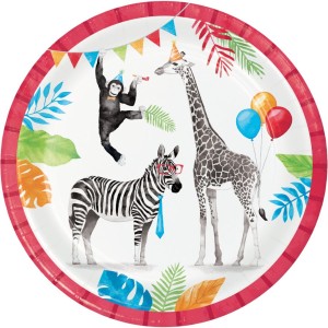 Feelhap Vaisselle Anniversaire Jungle Safari,Décorations Anniversaire 25  Invités Fournitures fête d'anniversaire Enfants avec Papier Party Vaisselle  Papier Tasse Serviette Pailles Bannière : : Cuisine et Maison