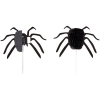 12 Cake Toppers Halloween - Araigne