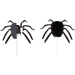 12 Cake Toppers Hallowwen - Araigne