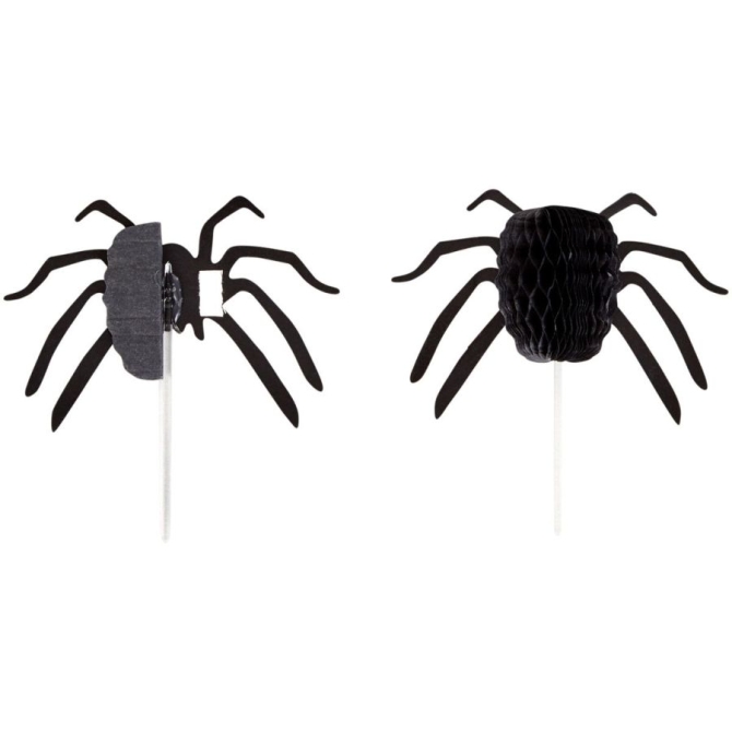 12 Cake Toppers Halloween - Araigne 