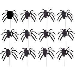 12 Cake Toppers Halloween - Araigne. n1