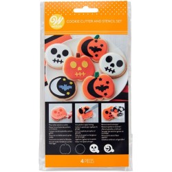 Set de 4 Moules  Biscuits et Pochoirs Halloween. n2