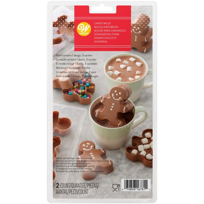 Moule  Bonbons 3D Chocolat Chaud Pain d pices - Wilton 